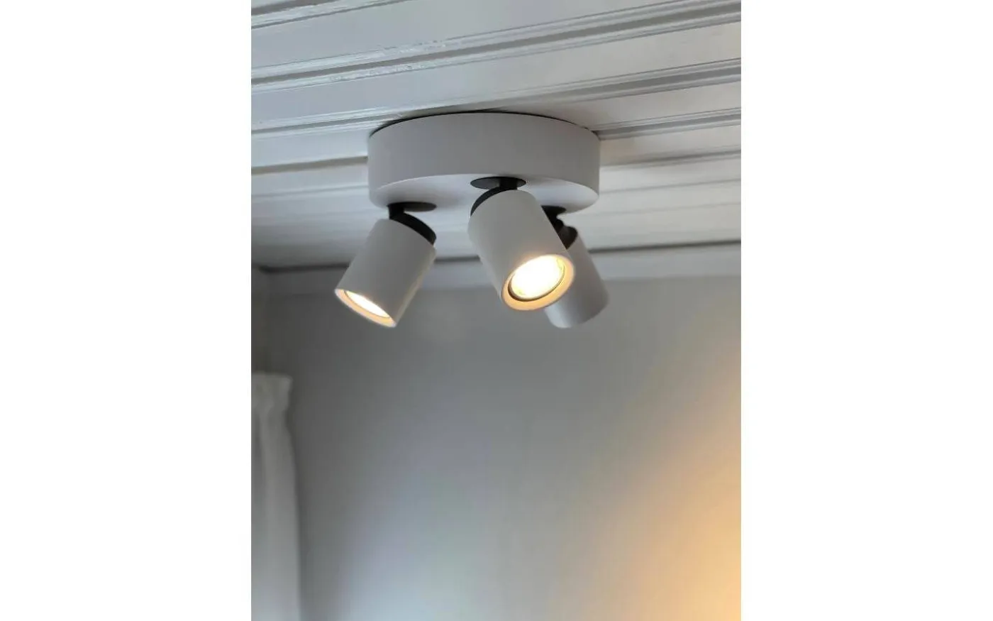 Rollo Takspotlight 21cm 3L Matt Vit/Grå