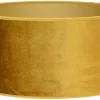 Roma Cylinder Lampskärm Sammet Ø30cm Guldgul