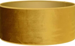 Roma Cylinder Lampskärm Sammet Ø30cm Guldgul
