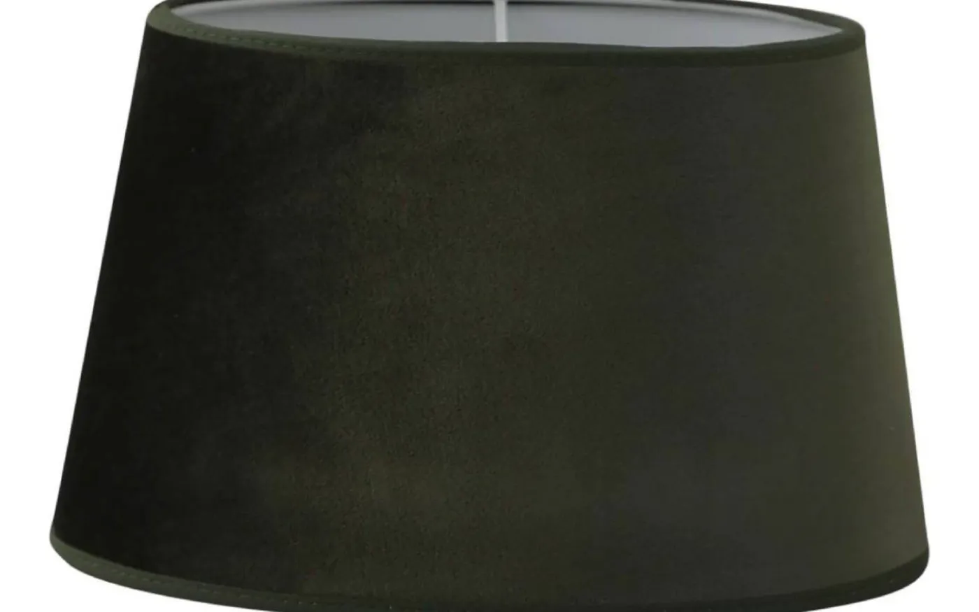 Roma Oval Lampskärm Sammet 25cm Khakigrön