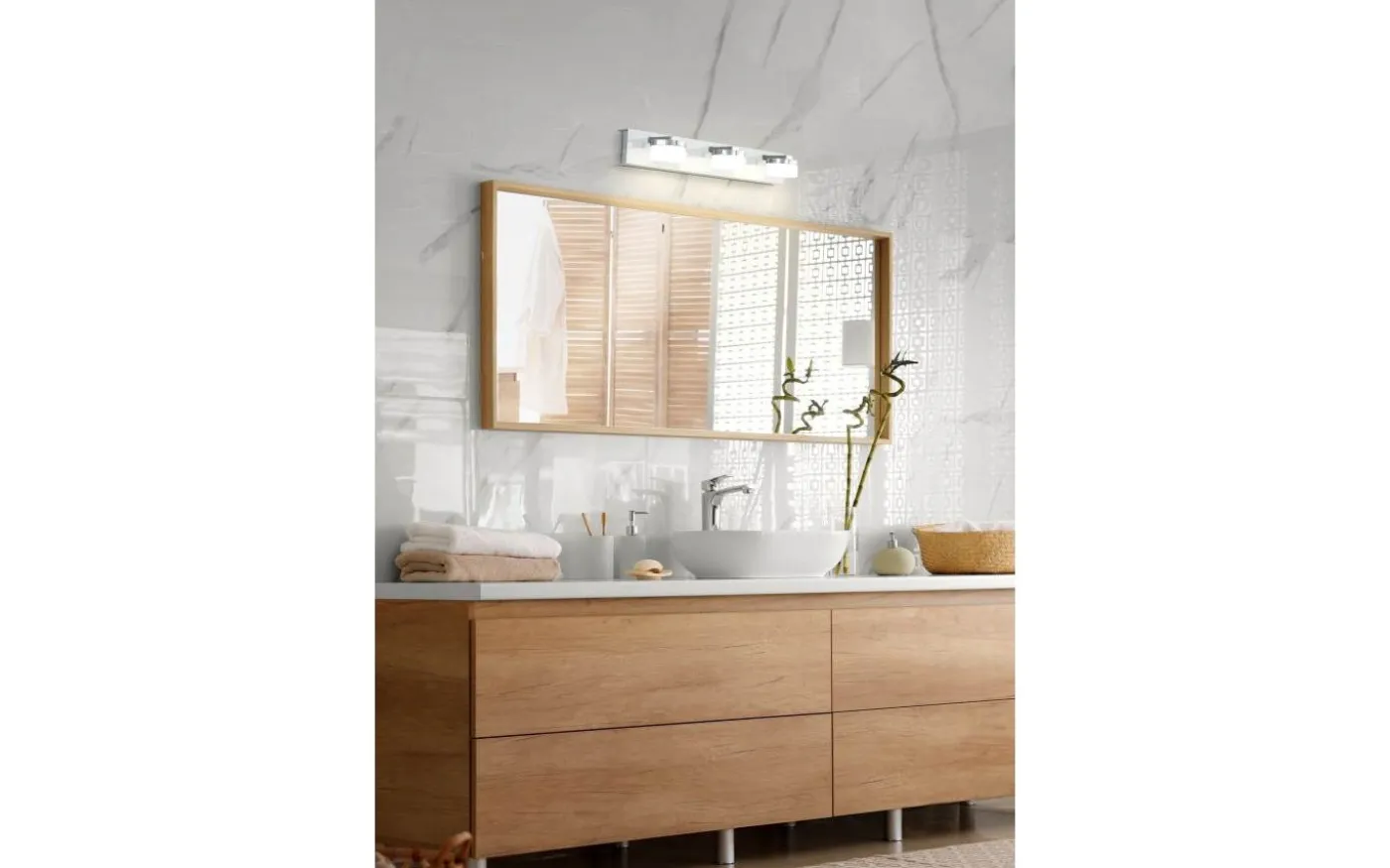 Romendo 1 Spegelbelysning 45cm LED 3000K 3x7,2W Krom IP44