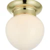 Ronda Plafond 19cm Vit/Mässing IP44