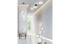 Rondo Plafond LED 4-delad mattsvart