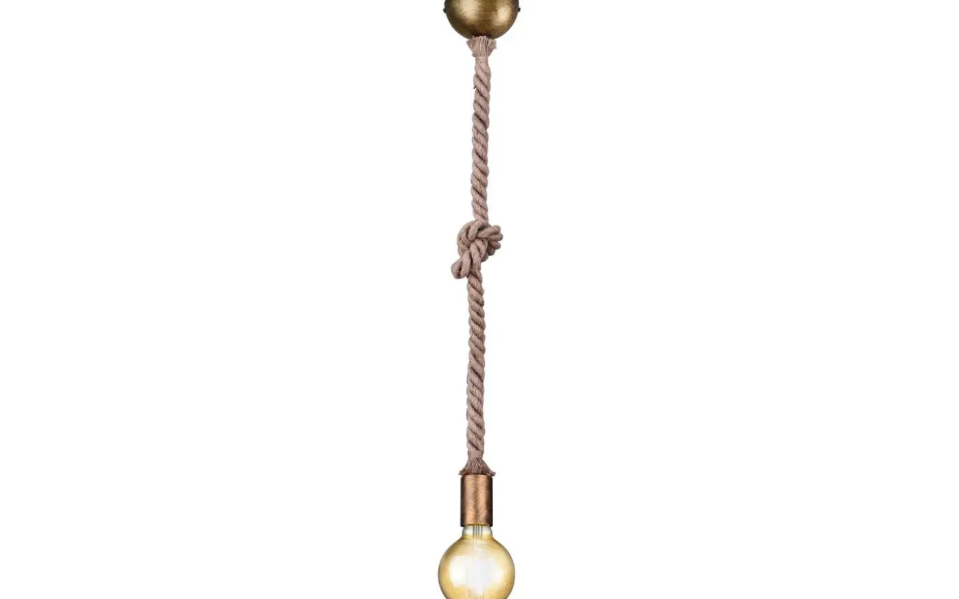 Rope Fönsterlampa 12cm E27 antikmässing