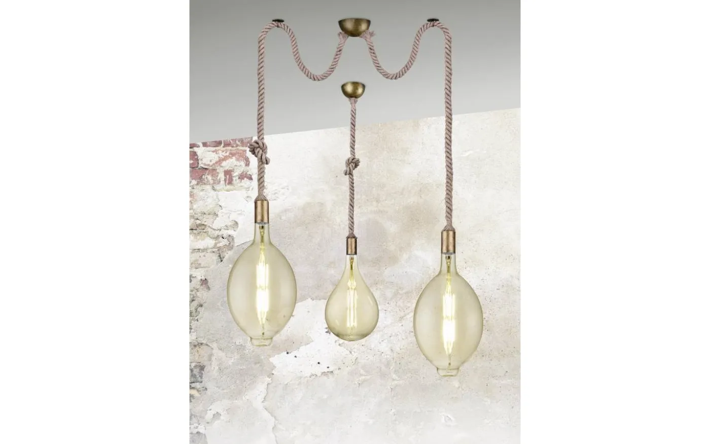 Rope Fönsterlampa 12cm E27 antikmässing