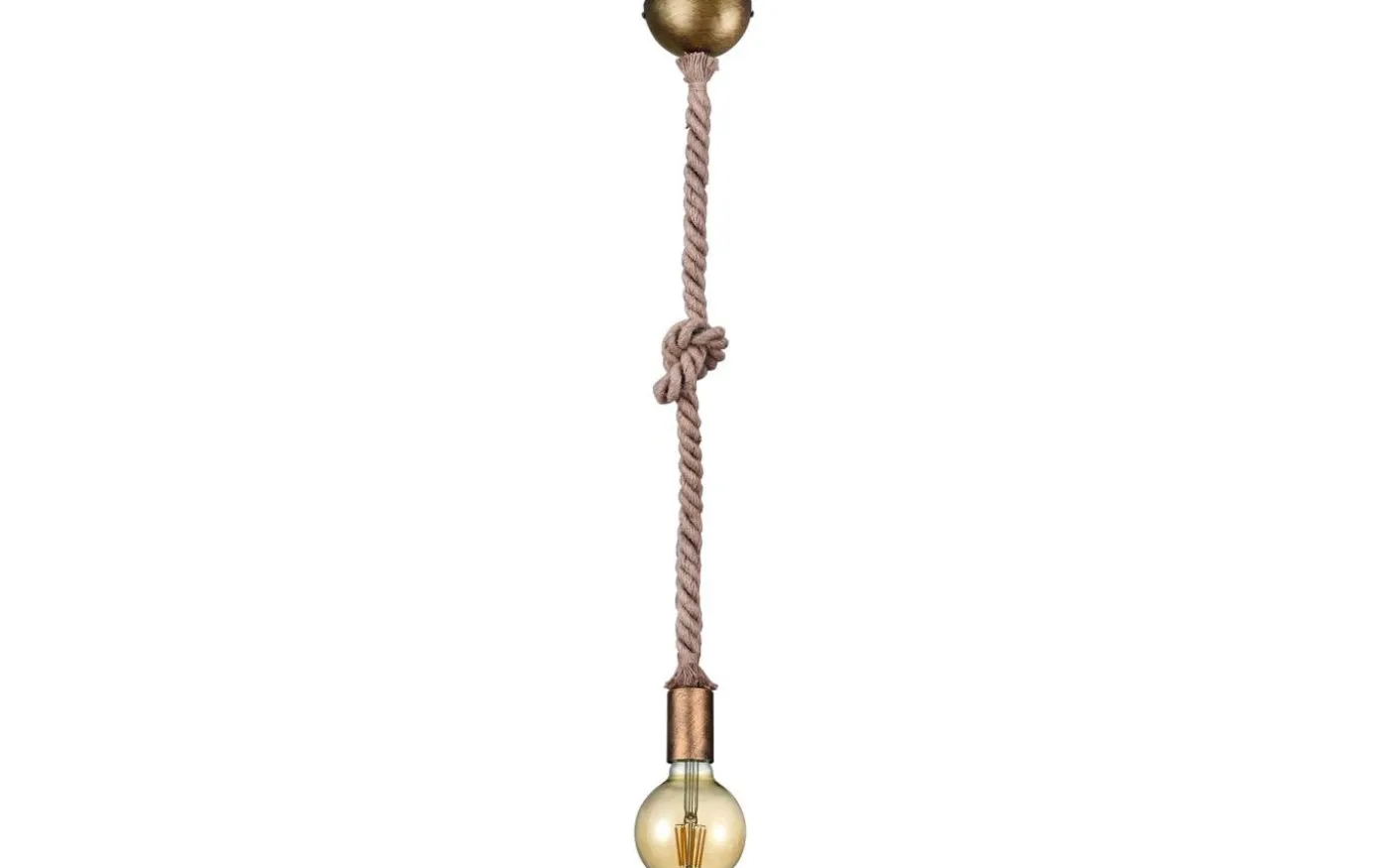 Rope Fönsterlampa 12cm E27 antikmässing