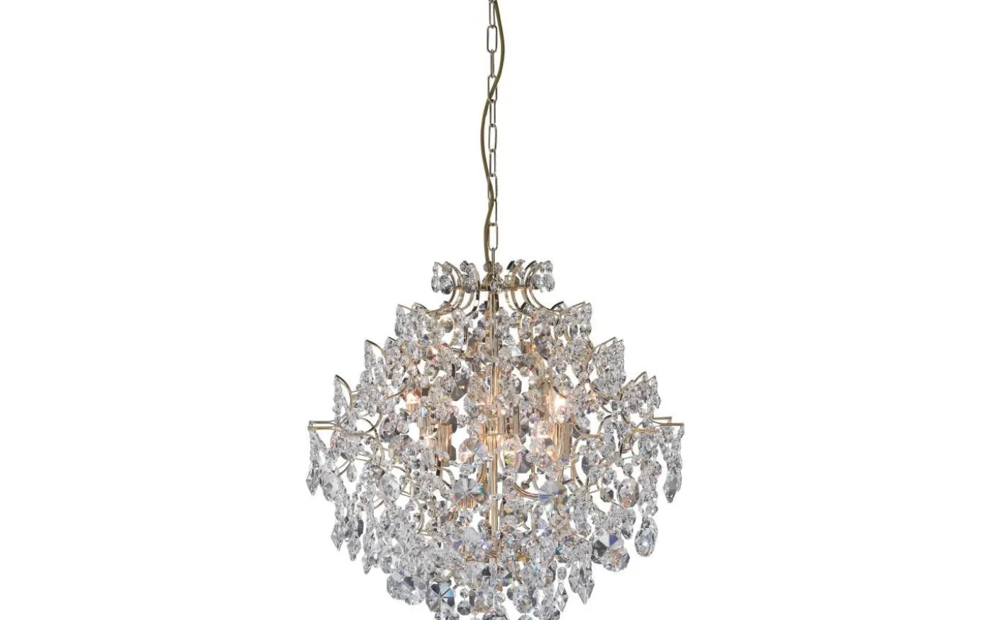 Rosendal Kristallkrona Guld 53cm 6xE14