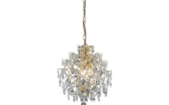 Rosendal Kristallkrona Guld 40cm 3xE14