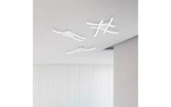 Route Plafond LED 4-delad mattvit