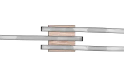 Route Plafond LED 3-delad träimitation/mattsvart