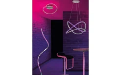 Rubin Plafond LED i borstad aluminium RGB