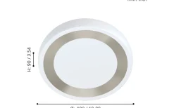 Ruidera Rund Plafond 48cm LED 3000K 22W Vit