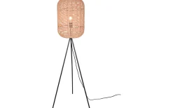 Runa Golvlampa E27 matt svart/sisal