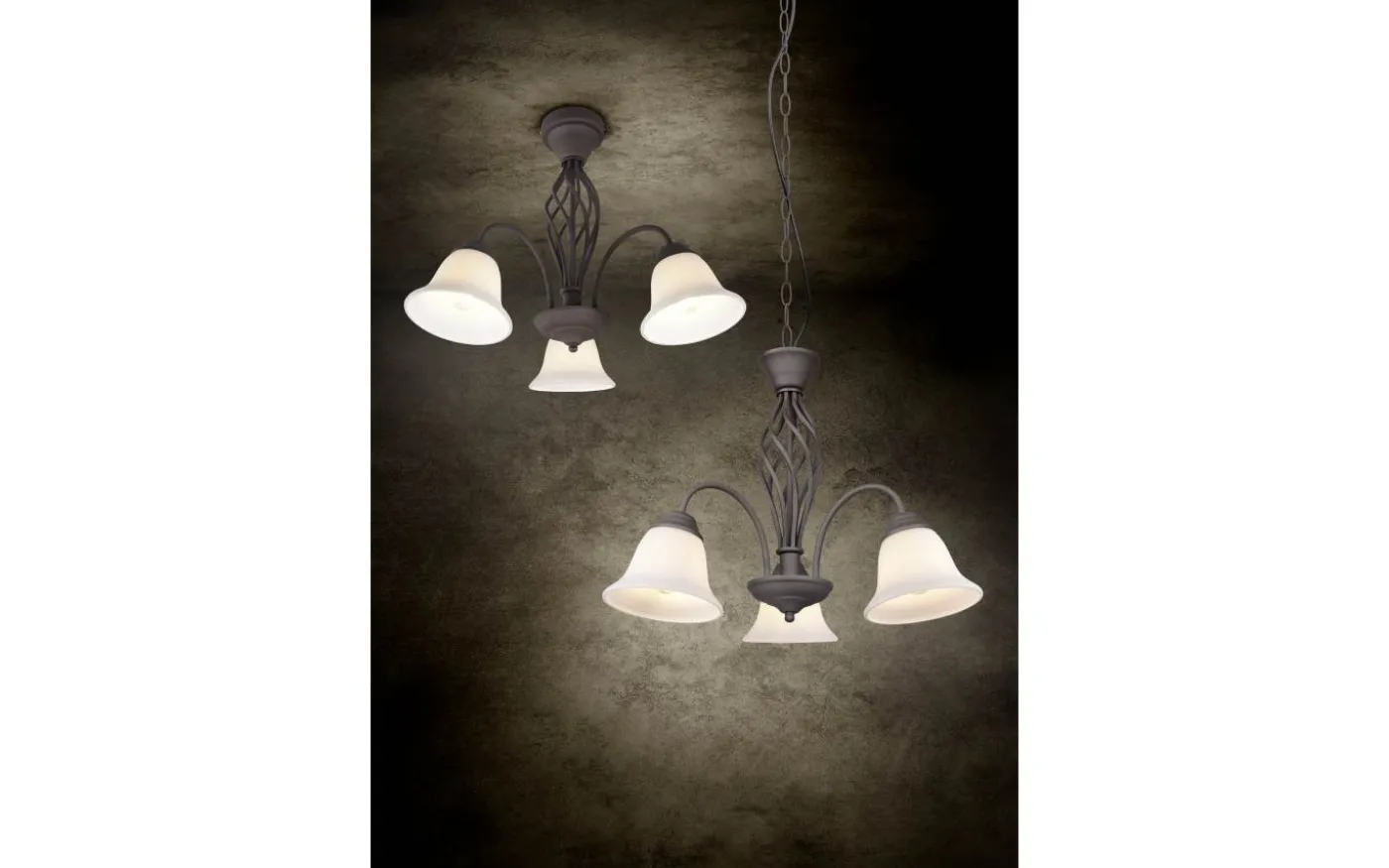 Rustica Plafond 3-delad E27 rustik