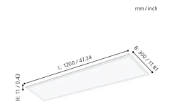 Salobrena LED-Panel 120x30cm utv/inf LED 4000K 33W Vit