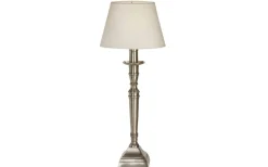 Salong Lampfot Metall 33cm Antiksilver