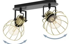 Sambatello Takspotlight 48cm Svart/Guld