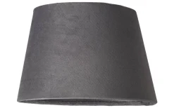 Sammet Lampskärm Oval 20,5cm Mörkgrå