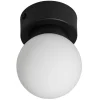Sandhamn Plafond Ø7cm Svart/Opal IP44