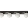 Sandhamn Vägglampa 50cm Svart/Opal IP44