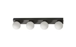 Sandhamn Vägglampa 50cm Svart/Opal IP44