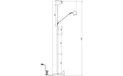 Sandnes Golvlampa 140cm Vit/Krom