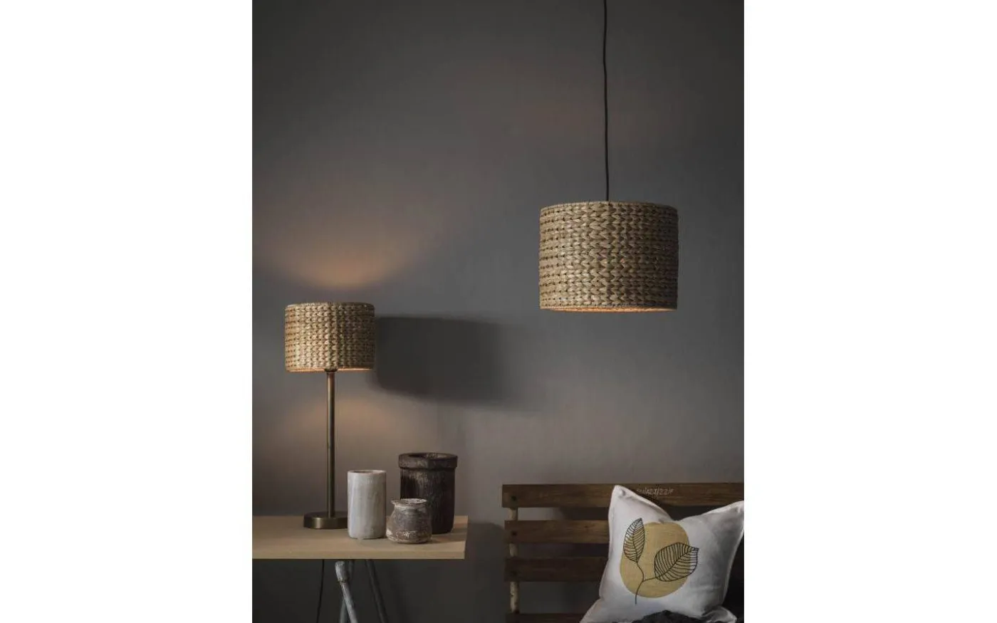 Sandy Lampskärm Cylinder Ø35cm Natur