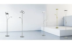 Santo II Golvlampa LED uplight i borstat stål