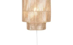 Satna Vägglampa E27 brun/pappersgarn