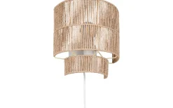 Satna Vägglampa E27 brun/pappersgarn