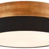 Seasons Plafond 50cm E27 svart/trä