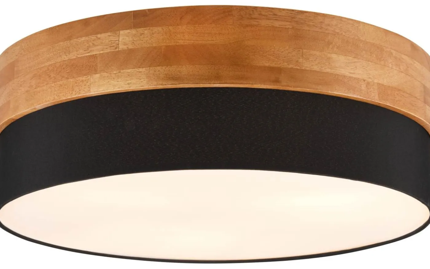 Seasons Plafond 50cm E27 svart/trä