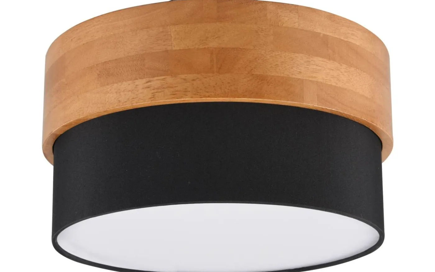 Seasons Plafond 30cm E14 svart/trä