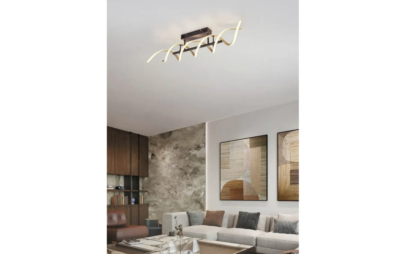 Sequence Plafond LED matt mässing/matt svart