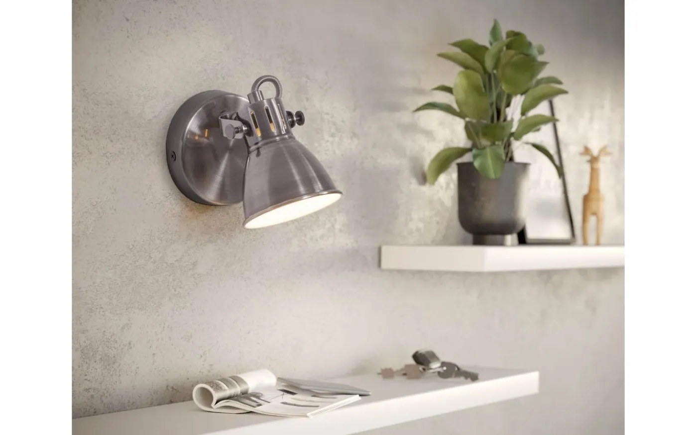 Seras Takspotlight 10cm GU10 LED 3000K 3W Nickel