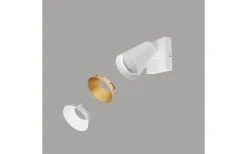 Sharp Spotlight GU10 matt vit/guld