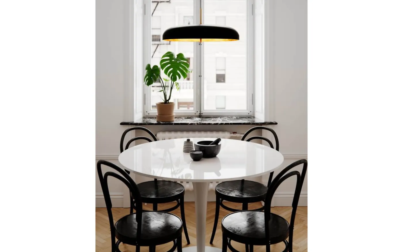 Shelby Taklampa 50cm Svart/Guld
