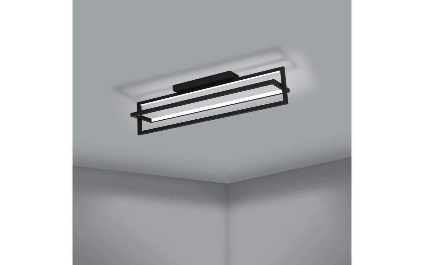 Siberia Plafond 78cm LED 3000-6500K 34W med Fjärrkontroll Svart