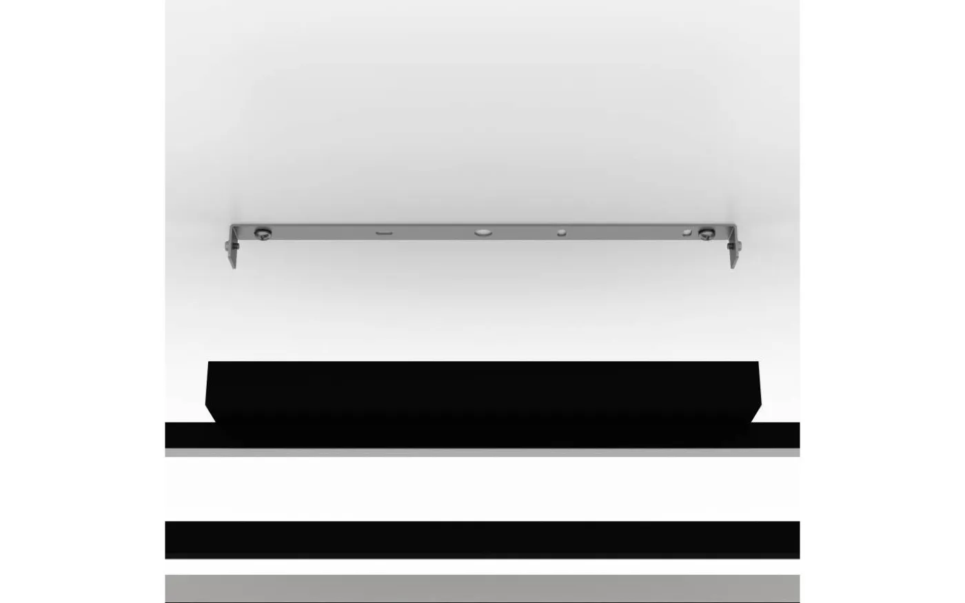 Siberia Plafond 78cm LED 3000-6500K 34W med Fjärrkontroll Svart