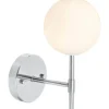 Sigma Vägglampa 25cm Krom/Opal