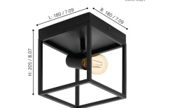 Silentina Plafond 18cm Svart
