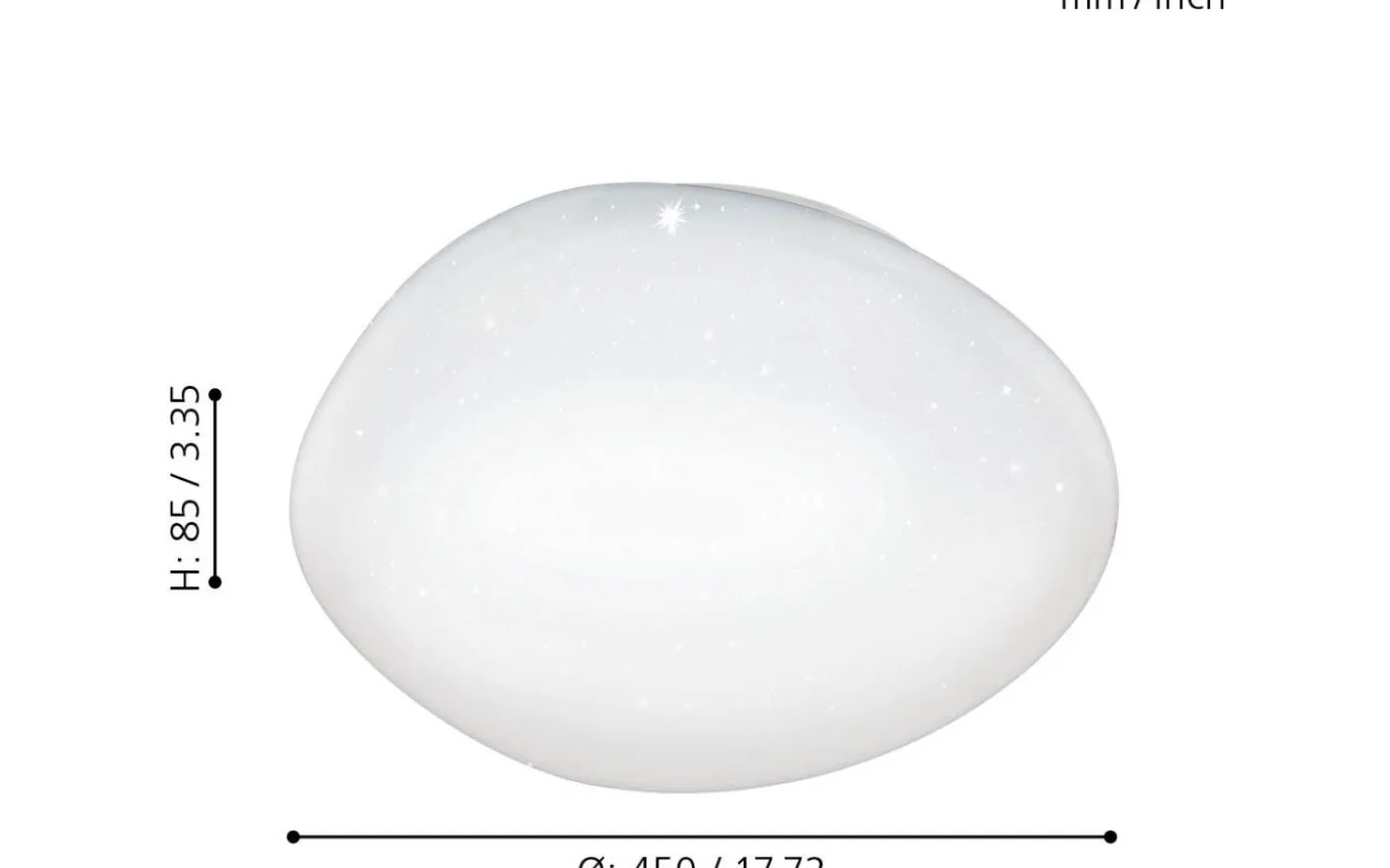 Sileras Plafond 45cm LED 2700-6500K 22,5W med Fjärrkontroll Vit
