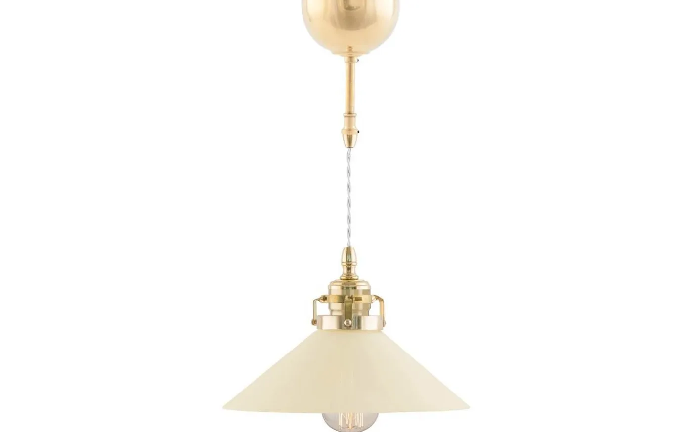 Skomakarskärm 60/250 - Benvitt överfångsglas
