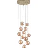 Skyfall Taklampa 30cm 12xG4 Mässing/Amber