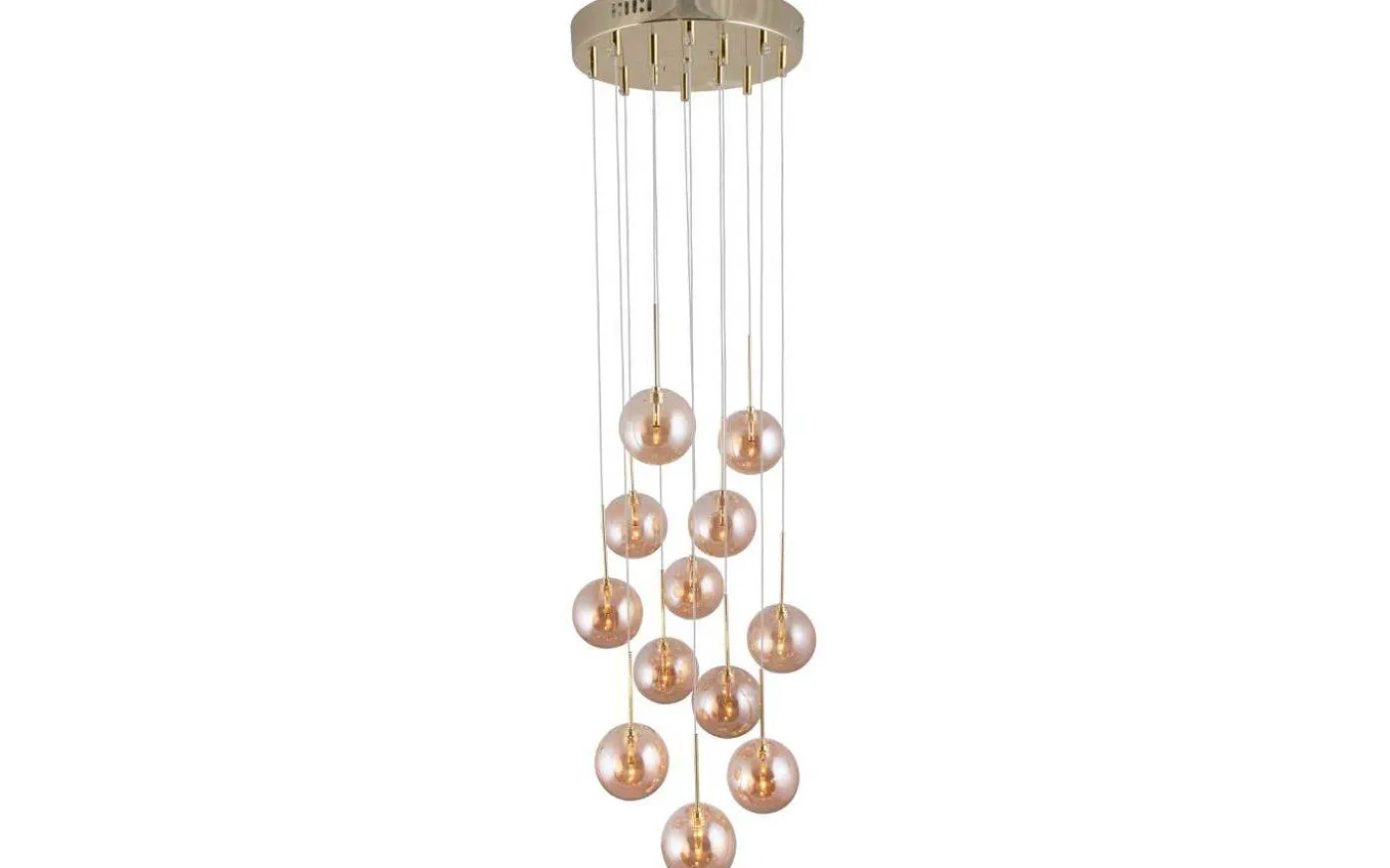 Skyfall Taklampa 30cm 12xG4 Mässing/Amber