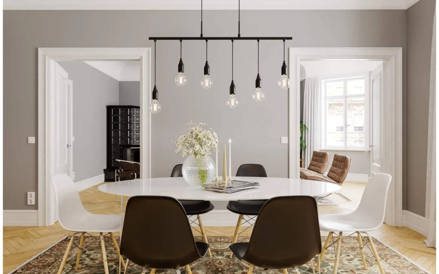 Skyline Taklampa 110cm Svart