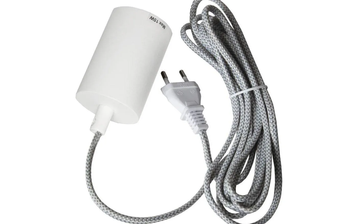 Sladdställ E27 Slim 3,5m Vit/Grå