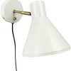 Sleep Vägglampa Blank Pärlvit/Antikmässing