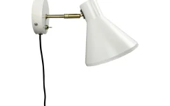 Sleep Vägglampa Blank Pärlvit/Antikmässing