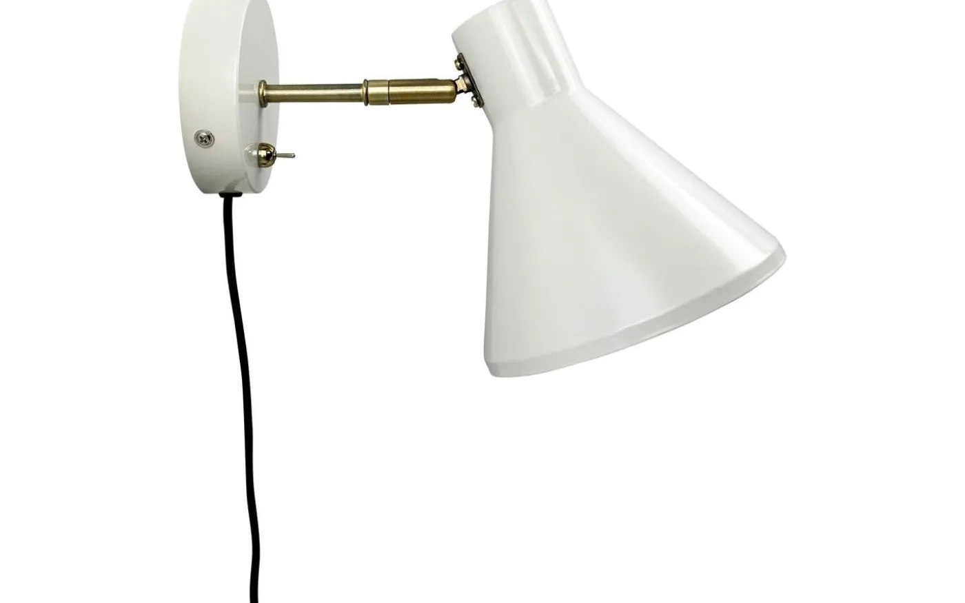 Sleep Vägglampa Blank Pärlvit/Antikmässing